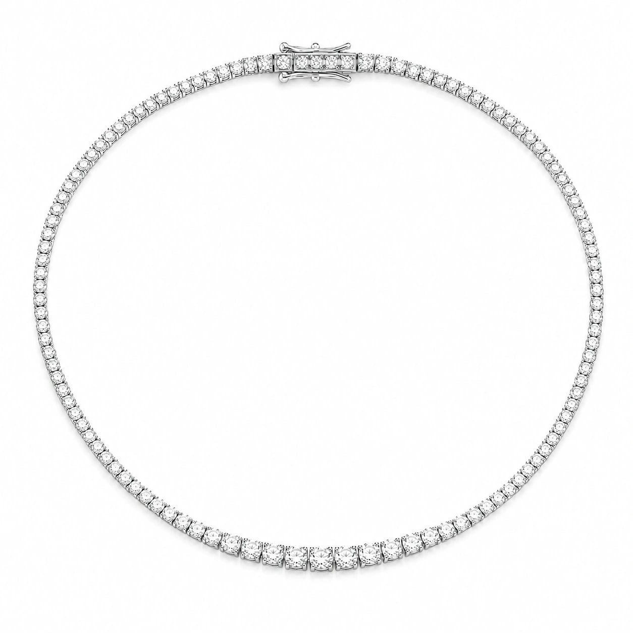Livia Azzurro - Naszyjnik tenisowy z diamentami 3,51 ct